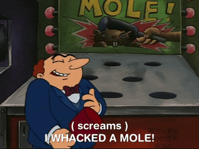 Whack A Mole Laughing Man GIF