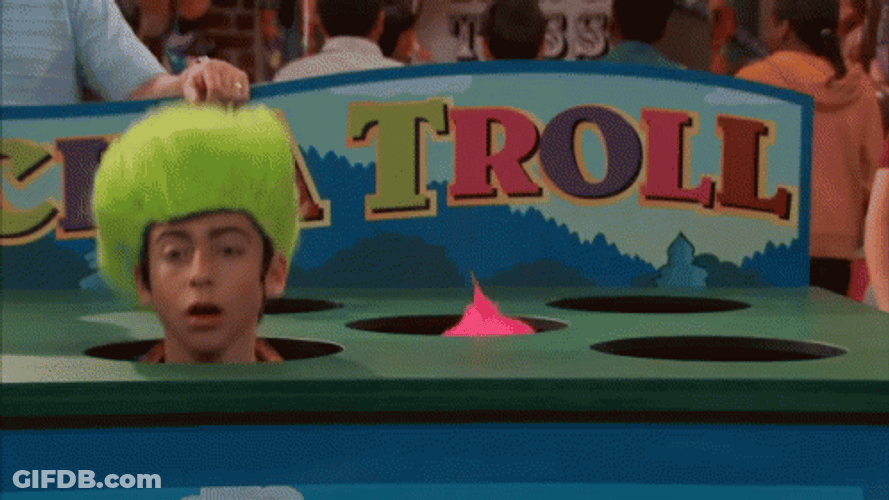 Whack A Mole Trolls GIF