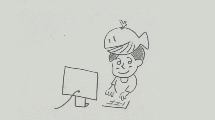 Whale Boy Drawing GIF