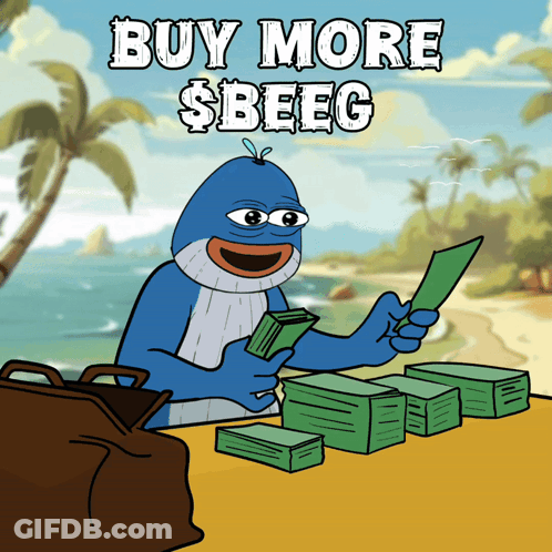 Whale Holding Stacks Of Money Buy More $ Beeg GIF