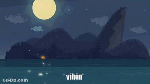 Whale In Ocean With Word Vibin GIF