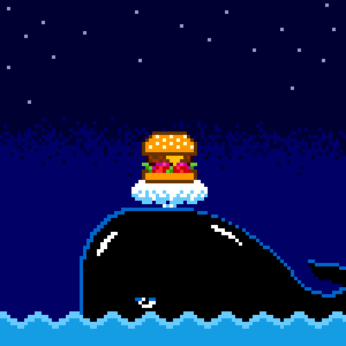 Whale Mario Bros Pixel GIF