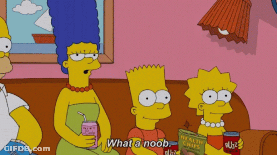 What A Noob Simpsons Family GIF