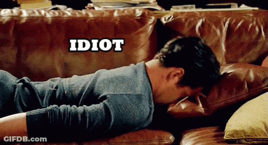 What An Idiot Pillow Head Bang GIF