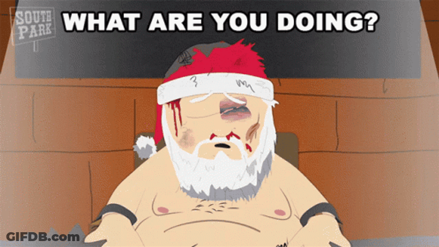 What Are You Doing Beaten Up Santa GIF