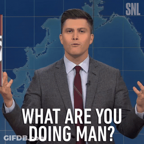 What Are You Doing Colin Jost SNL GIF