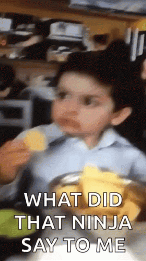 What Did He Say Meme Kid Ninja GIF