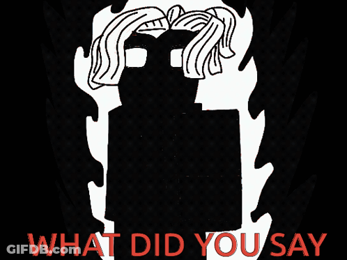 What Did You Say Poster With Woman Silhouette GIF