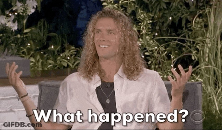 What Happened Man With Curly Hair GIF