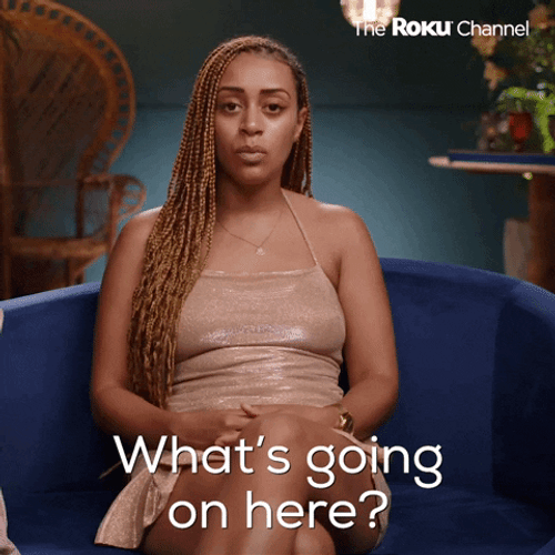 What Is Going On Lady Wondering GIF