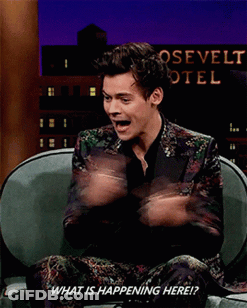 What Is Happening Harry Styles GIF
