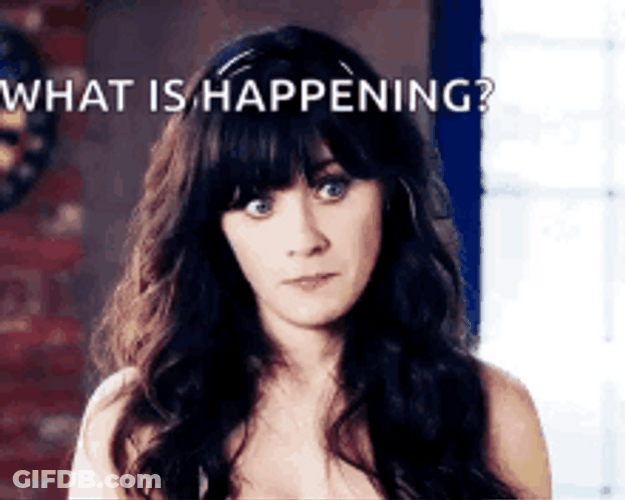 What Is Happening Zooey Deschanel GIF