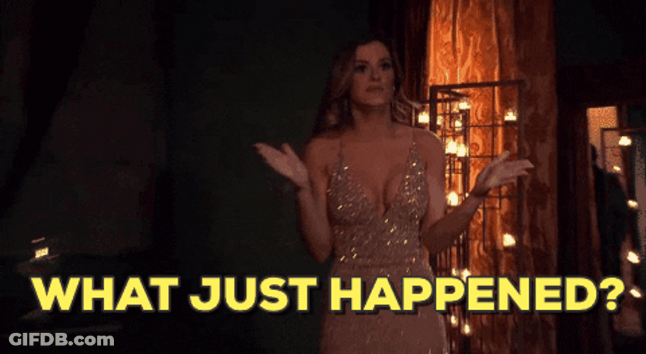 What Just Happened Woman In Sparkling Gown GIF