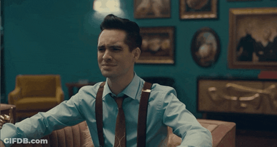 What The Frustrated Brendon Urie GIF
