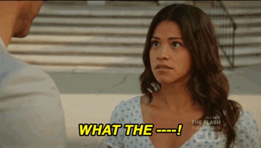What The Gina Rodriguez Outside Church GIF