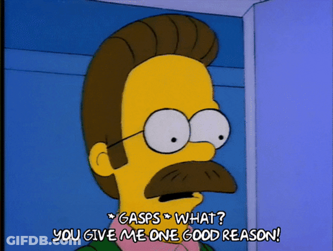 What Was The Reason Ned Flanders The Simpsons GIF