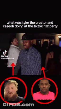 What Was Tyler The Creator And Caseoh Doing At The Tiktok Rizz Party GIF