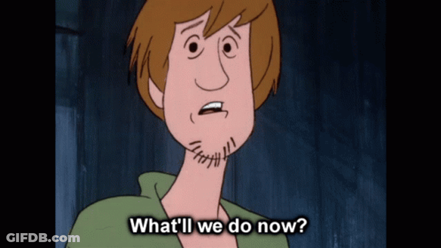 What Will We Do Now Scared Animated Shaggy GIF
