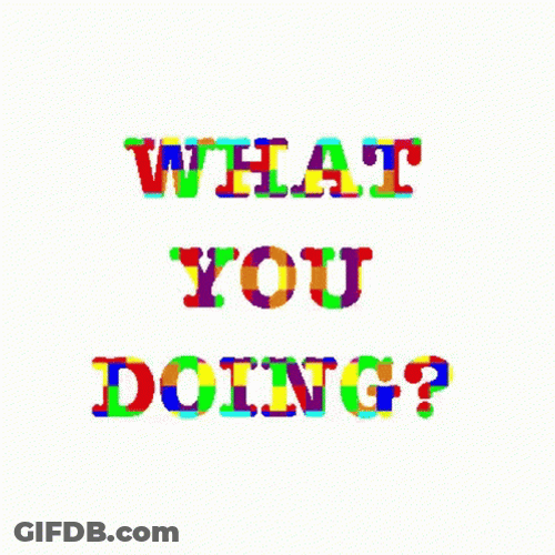 What You Doing Wyd Rainbow Text Animation GIF