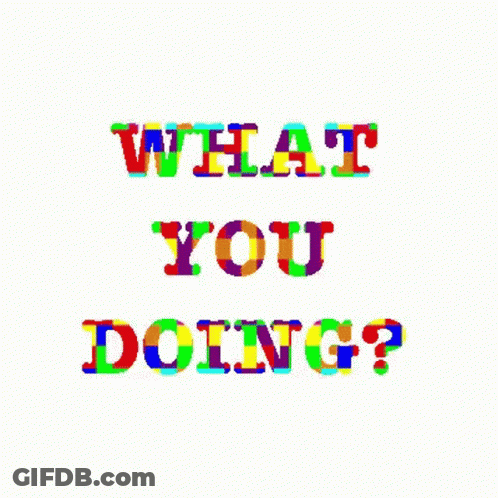 What You Doing GIF