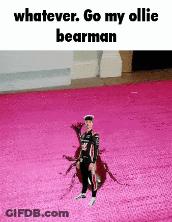 Whatever Go My Ollie Bearman Man On Pink Rug GIF