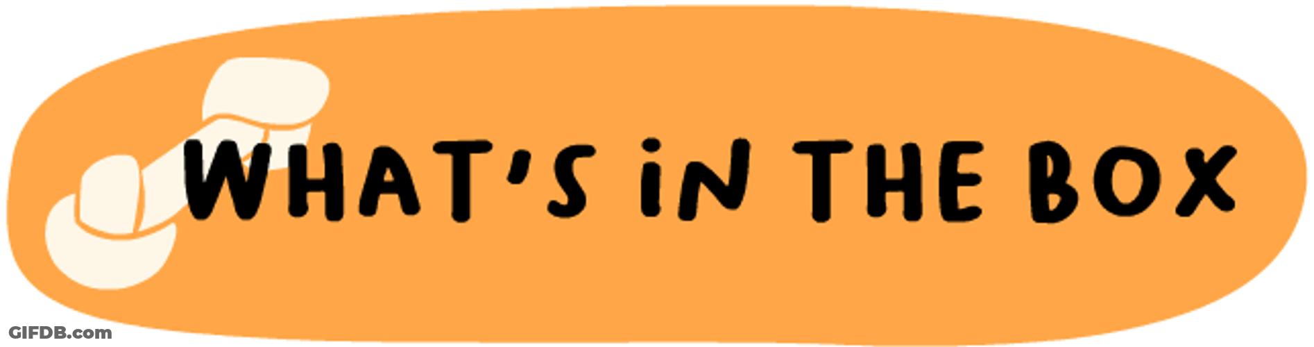 Whats In The Box Dog Bone Text Animation GIF
