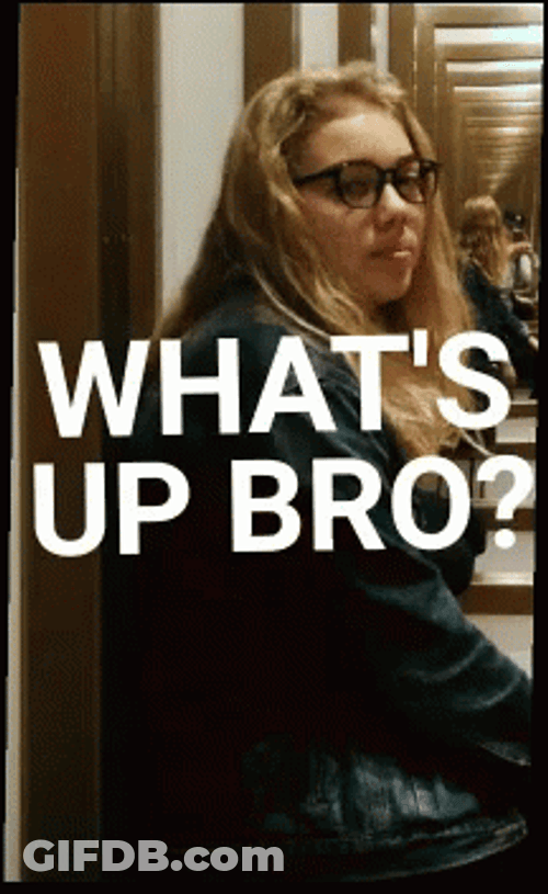 Whats Up Brother Nerdy Lady Zoom In GIF