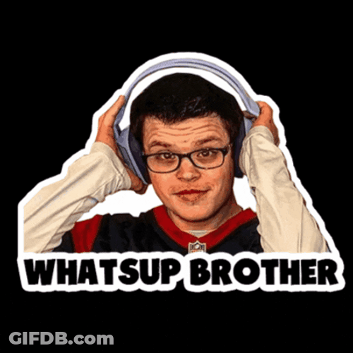 Whats Up Brother Vibrating Gamer Sticker Image GIF