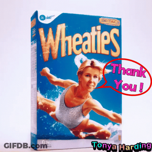 Wheaties Cereal Box With Woman In Bathing Suit GIF