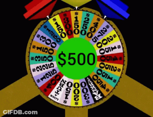 Wheel Of Fortune With $500 GIF