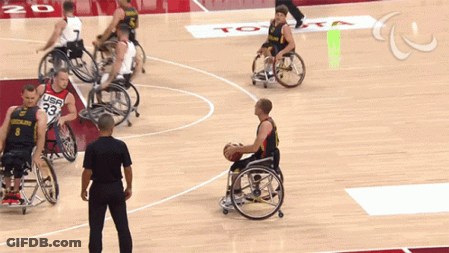 Wheelchair Basketball Paralympic GIF