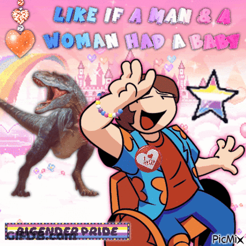 Wheelchair Woman Like If Man & Woman Had Baby GIF