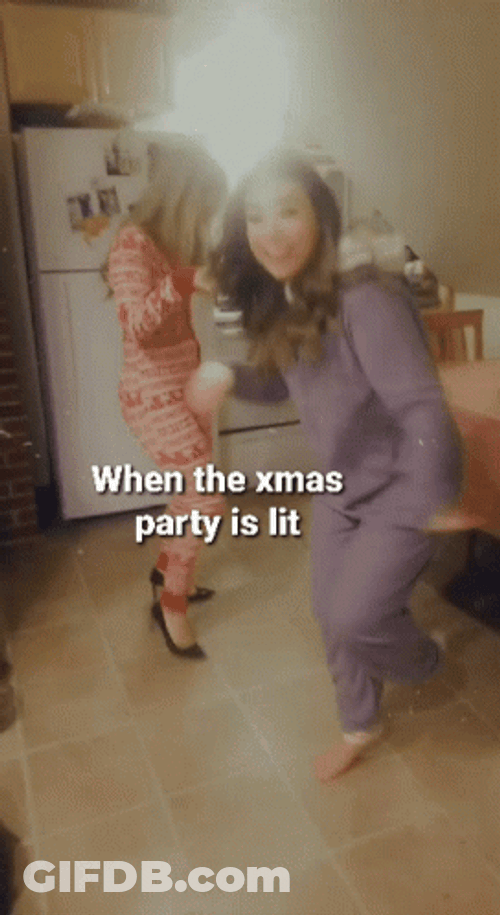 When Christmas Party Is Lit GIF