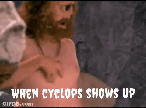When Cyclops Shows Up GIF