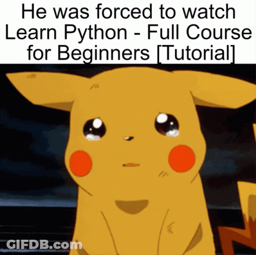 When Force To Learn Python Full Course GIF
