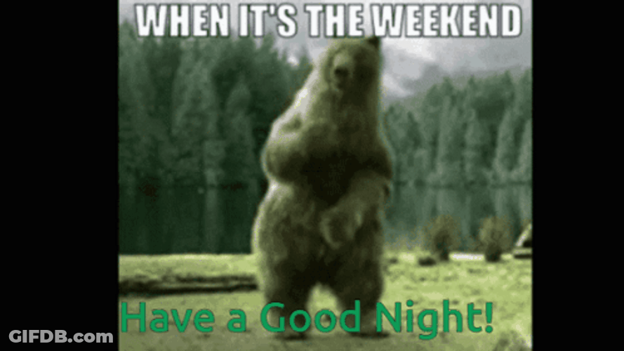 When Its The Weekend Bear Dancing GIF