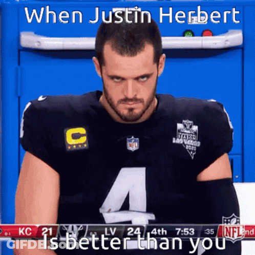 When Justin Herbert Better Than You Football Player GIF