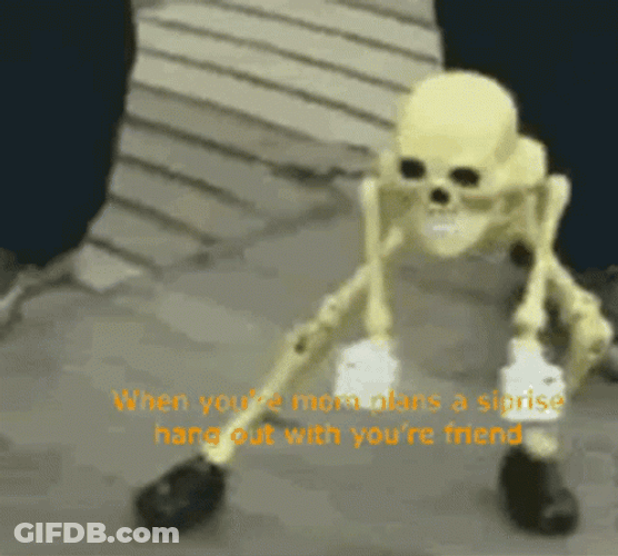 When Mom Plan Surprise Dancing Skeleton Meme GIF