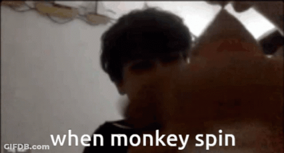 When Monkey Spinning GIF