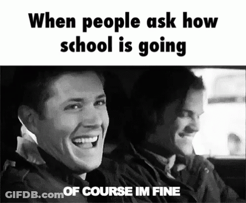 When People Ask How School Is Going GIF