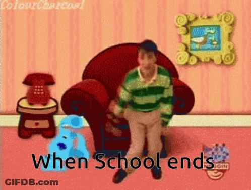 When School Ends Cartoon GIF