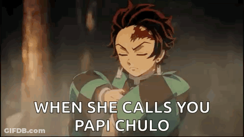 When She Calls You Papi Chulo Demon Slayer GIF