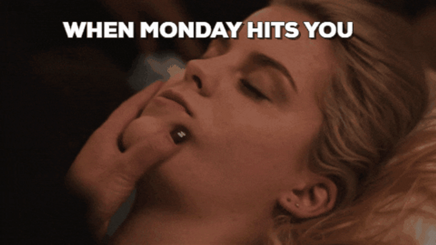 When Sleepy Monday Hits You GIF