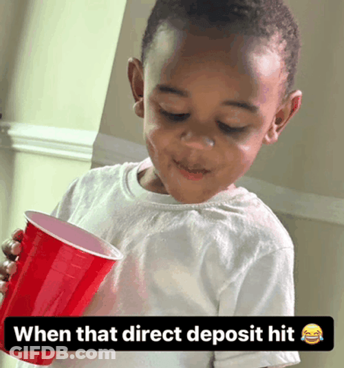When That Red Cup Deposit Hit GIF