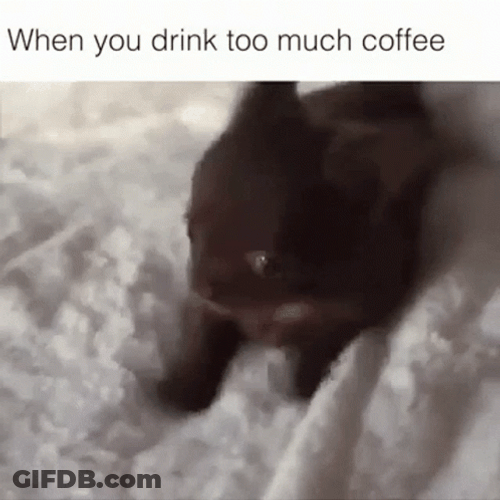 When You Drink Too Much Coffee Caffeine GIF