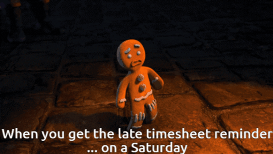 When You Get The Timecard Reminder GIF