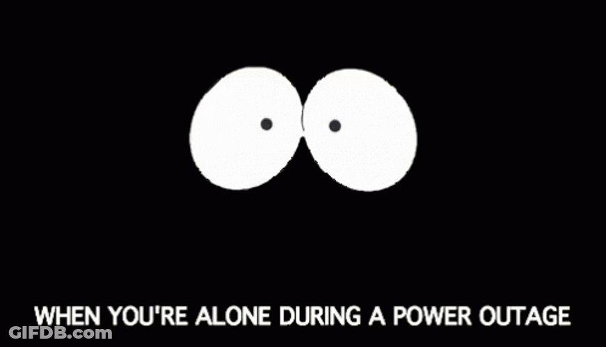 When You're Alone Power Outage GIF