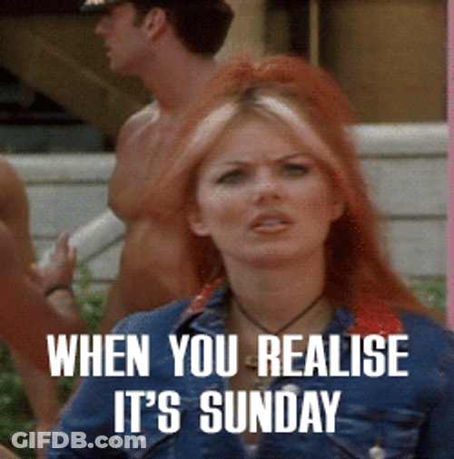 When You Realize It's Black Sunday GIF