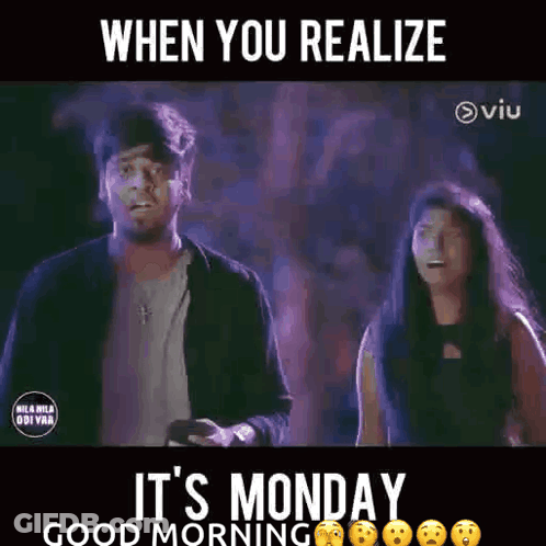 When You Realize It 'S Monday Good Morning GIF
