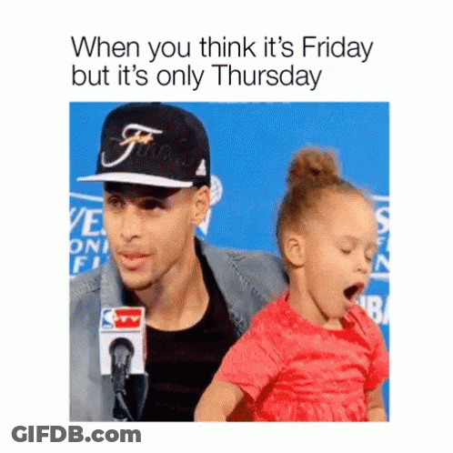 When You Think Its Friday But Its Only Thursday Tired GIF